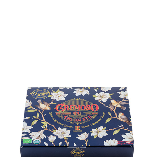 Bio Vollmilch- und Zartbitterschokolade Haselnusspralinen